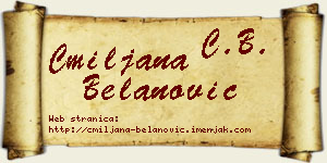 Cmiljana Belanović vizit kartica